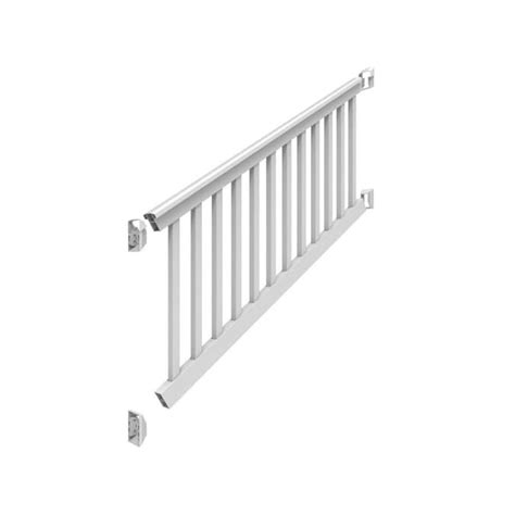 Freedom Lincoln 6 Ft X 3 In X 3 Ft White Pvc Deck Stair Rail Kit With