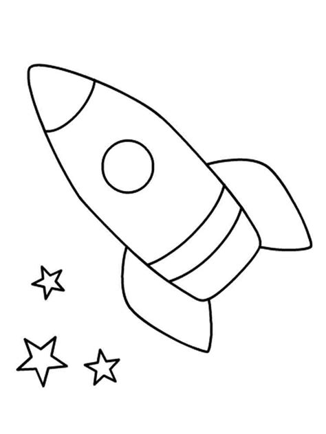 rocket coloring pages ship easy kids colouring outline rockets template