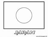 Flag Coloring Japan Pages Japanese Printable Color Print Pdf Info sketch template