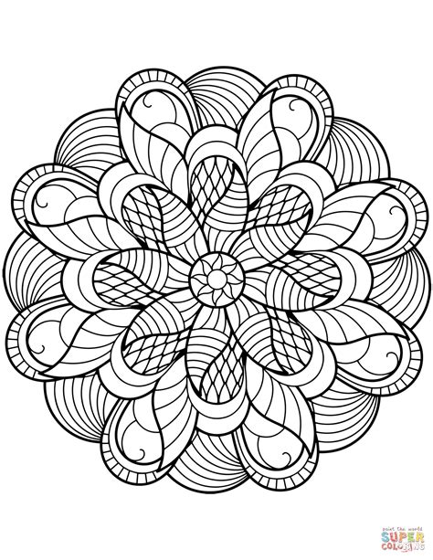 mindfulness coloring flower coloring pages