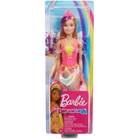 Barbie Dreamtopia Princess Doll Flowery Pink Dress Smyths Toys Uk