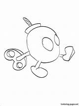 Mario Coloring Pages Bomb Omb Drawing Getdrawings sketch template