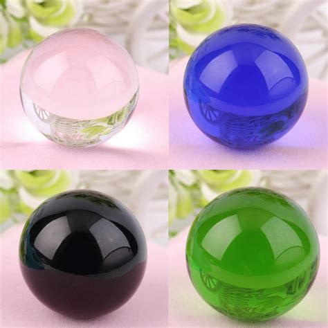 80ml Rare K9 Crystal Feng Shui Solid Ball Colorful Glass Balls China