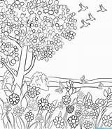 Primavera Mandalas Paisagem Webdelmaestro Colorir Dibujar Imprimir árboles Artículo Tiernos дошку вибрати Seleccionar sketch template