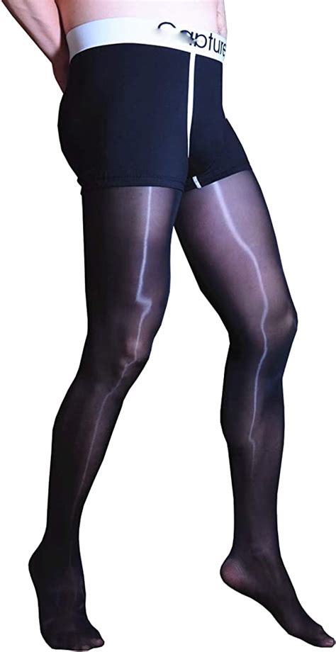 leesuo men s sexy plus size 8d oil shiny pantyhose see