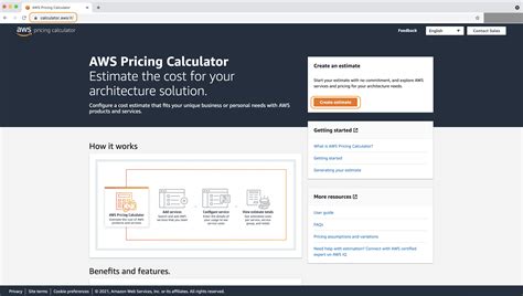 launch aws pricing calculator aws  architected labs