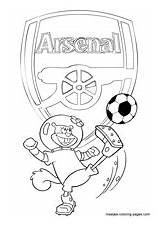 Arsenal Coloring Pages Soccer Maatjes Playing Sandy Spongebob Logo Football Template Club Fc Manchester Barcelona Madrid Ac United Real Color sketch template