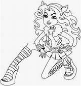 Coloring Clawdeen Wolf Monster High Pages Girls Colouring sketch template
