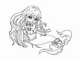 Deviantart Jadedragonne Mermaid Rina Lineart Melody Coloring Pages sketch template