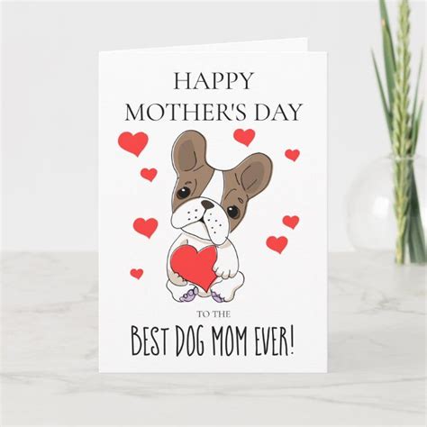 dog mom  mothers day card zazzlecom   mothers