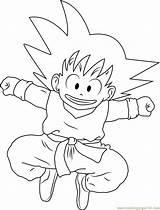 Goku Coloring Pages Smiling Color Kids Coloringpages101 Printable Print Online Characters Cartoon sketch template