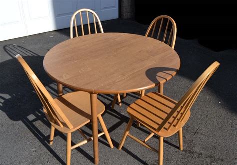 wooden oak  drop leaf kitchendining table  chairs  menston