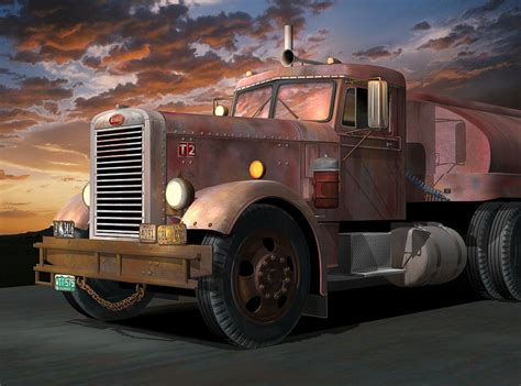 duel truck digital art  stuart swartz pixels