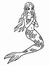 Mermaid Coloring Pages Printable Color Recommended sketch template
