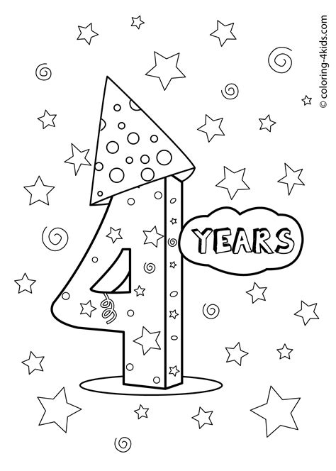 years birthday coloring pages  kids printables happy birthday