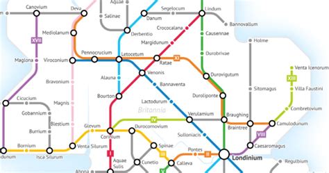 Roman Roads Of Britain Reimagined As A Compact Train Map