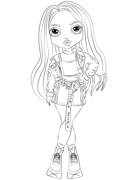 skyler bradshaw rainbow high coloring page  printable coloring pages  kids