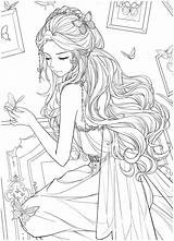Coloring Pages Choose Board Ebook Vol Floral Portrait Chinese Wedding sketch template