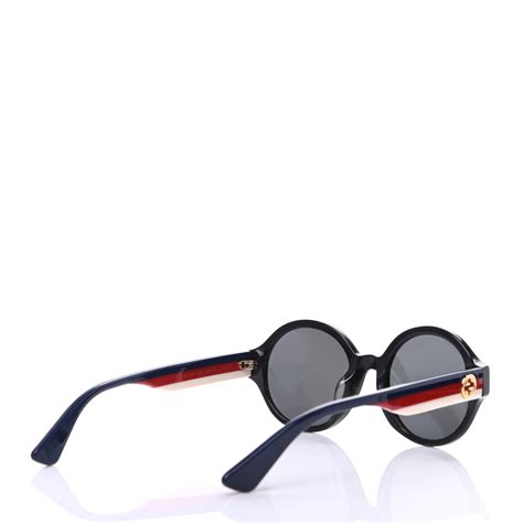 gucci round web sunglasses gg0280sa black 763620 fashionphile
