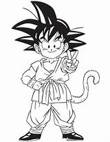 Goku Coloriage Facile sketch template