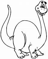 Coloring Brachiosaurus Pages Dinosaur Cartoon Az Compilation Azcoloring Source sketch template