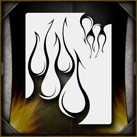 airbrush flame stencil