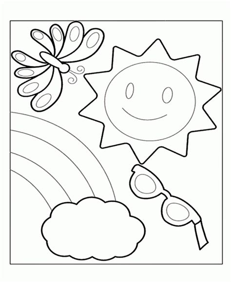 summer pages  preschoolers coloring pages