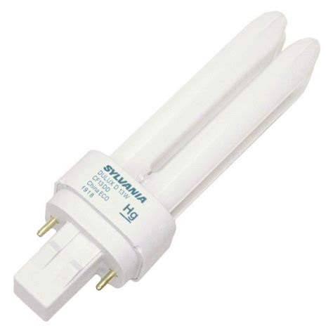 pack sylvania  cfddeco  watt   pin double tube compact fluorescent lamp