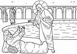 Coloring Man Pool Bethesda Jesus Heals Healing Lame John Bible Pages Peter Sunday School Heal Crafts Story Activities Sheets Clipart sketch template