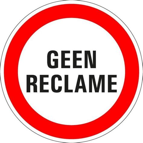 geen reclame sticker  mm bolcom