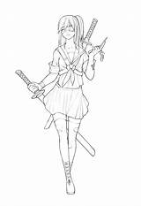 Outline Assassin Anime Drawings Japanese Sketches Drawing Artstation Manga Base Zheng Steve Draw Lineart Sketch Poses Reference sketch template