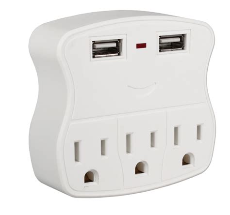 outlet wallmount power block  dual usb charging ports