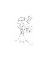 Gladiolus Flower Coloring Vase Long sketch template