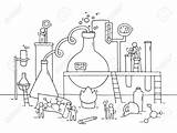 Beaker Experiment Drawing Science Chemical Refinery Getdrawings Drawings People Working Sketch sketch template