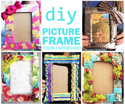 diy picture frame  cardboard  decorative materials  steps  pictures instructables