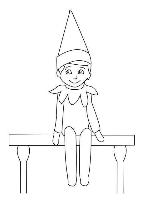 elf   shelf  printable coloring pages