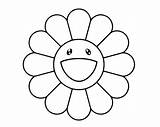 Murakami Takashi Flower Coloring Logo Stencil Pom Fleur Painting Choose Board Happy Drawings sketch template