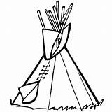 Tipi Indianer Malvorlage Cowboys Malvorlagen Schule Indianerzelt Westen Malen Wilder Conmishijos Bogen Pfeil Basteln sketch template
