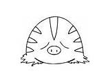 Pokemon Swinub Coloring Pages Morningkids sketch template