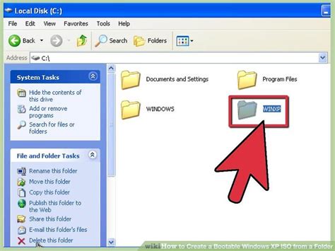 how to create a bootable windows xp iso from a folder 9 steps