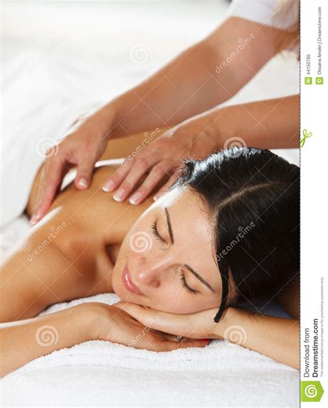 women having a back massage stock image image of care color 44150785