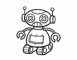 Robot Doll Coloring Coloringcrew Robots Dibujo Arms Long sketch template