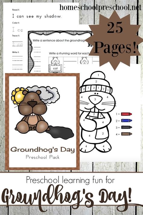 groundhog day printables kindergarten printable templates