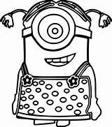 Minion Coloring Pages Clipart Girl Color Drawing Printable Minions Baby Kids Print Wecoloringpage Clipartmag Pdf Book sketch template