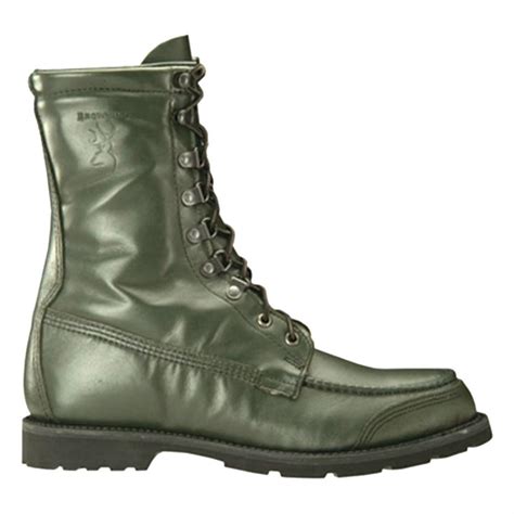 mens browning   insulated kangaroo leather boots  gore tex green