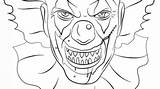 Clown Killer Drawing Scary Coloring Pages Evil Drawings Draw Getdrawings Face Joker Creepy Step Getcolorings sketch template