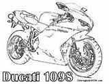 Coloring Pages Ducati Motorcycle Yamaha R6 Printable 1098 Kids Template sketch template