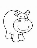 Hippo Coloring Pages Baby Hippopotamus Cute Drawing Face Cartoon Silly Color Printable Getcolorings Colouring Getdrawings Colorin Funny People Faces Clipartmag sketch template