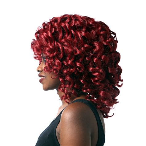 red curly wig short curly wigs black hair afro black wig quality hair extensions wigs hair