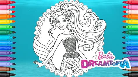 coloring barbie mermaid dreamtopia coloring book dreamhouse coloring